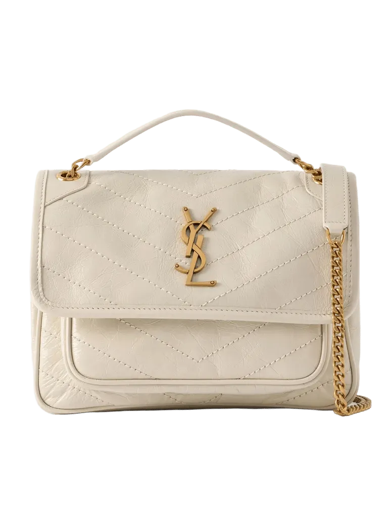 Baby Niki matelassé crinckled-leather shoulder bag