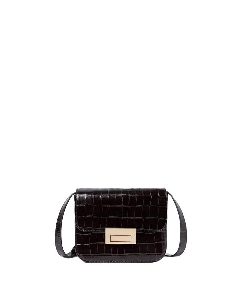 Desi Crocodile Leather Crossbody