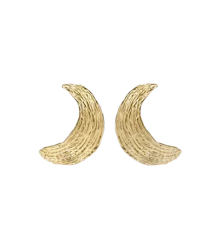 Broken Shell 24kt gold-plated earrings