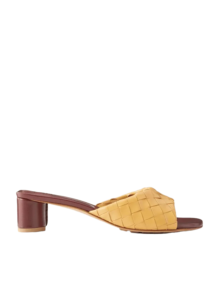 Livia Intrecciato leather mules