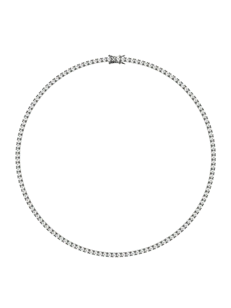 KATE RIVIÈRE NECKLACE IN 3MM LAB WHITE SAPPHIRE, STERLING SILVER