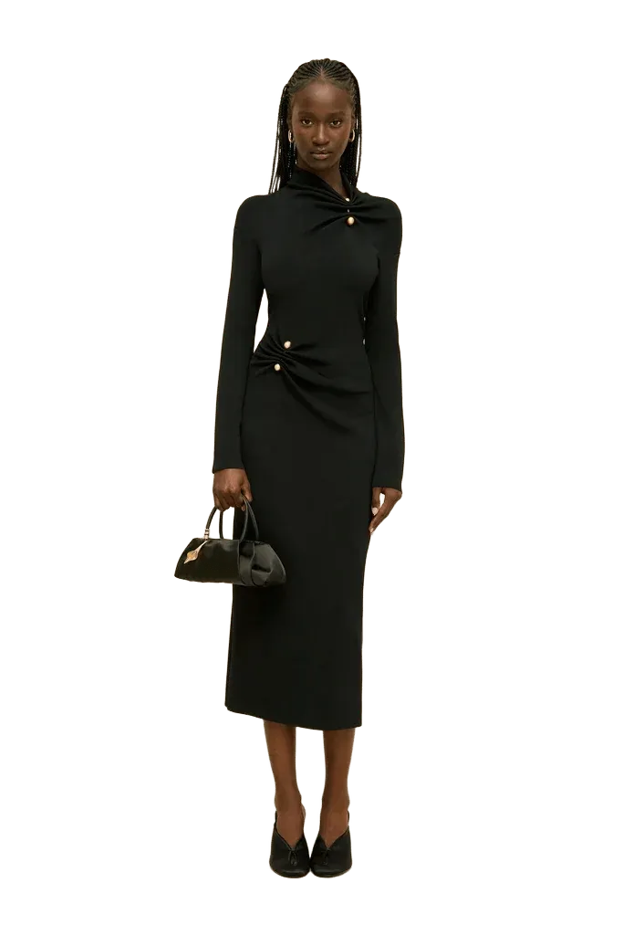 VERA KNIT DRESS - BLACK
