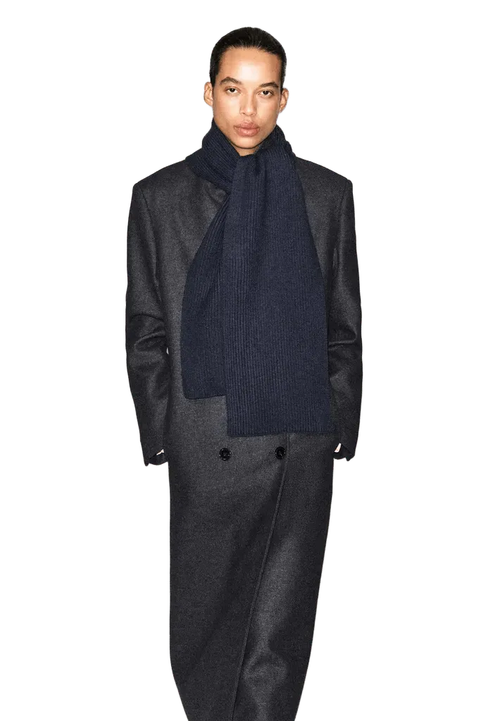 CHUNKY RIBBED WOOL SCARF