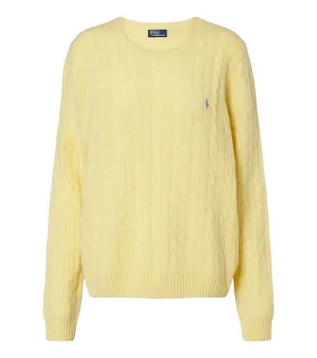 Cable-knit wool and cashmere sweater