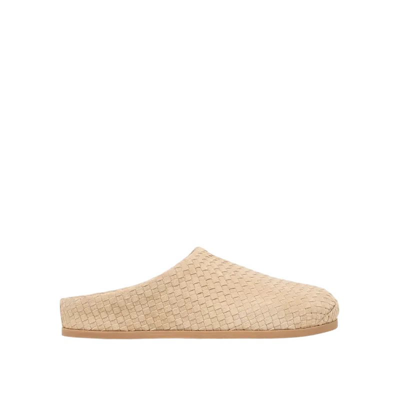 Judith Woven Flats Camel Woven Suede