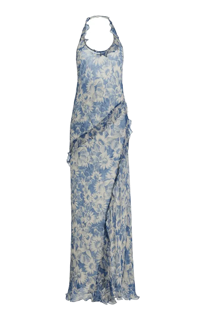 Lilia Halter Chiffon Maxi Dress
