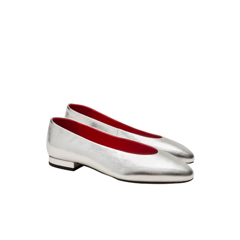 Bea ballet flats in metallic leather