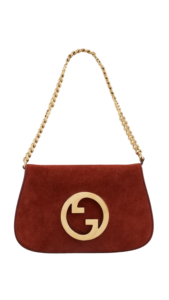Gucci Suede Blondie Shoulder Bag