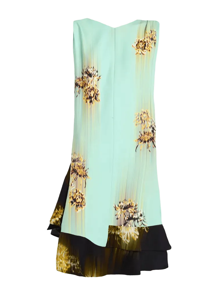 Rhetta Dress in Printed Viscose Cady - Glass Multi