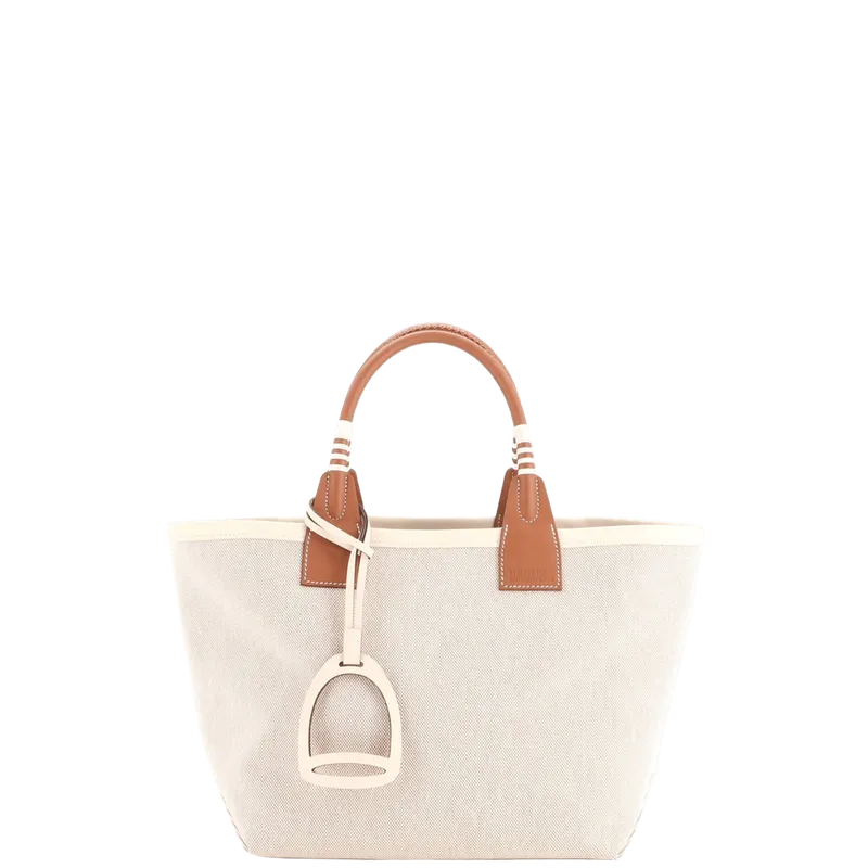 Sac Steeple Tote Toile with Leather 25