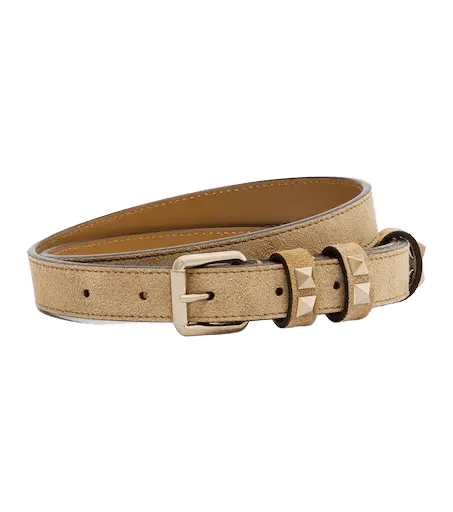 Rockstud suede belt