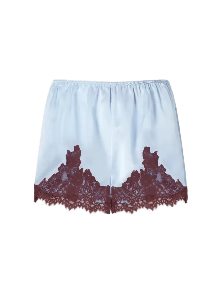 Iona lace-trimmed silk shorts