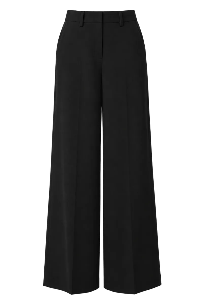 french connection womens harry high waist wide leg pants