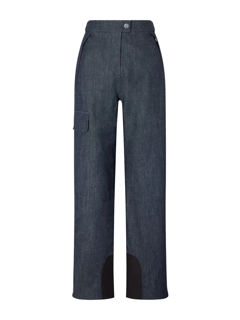 Zurs denim-effect shell straight-leg ski pants
