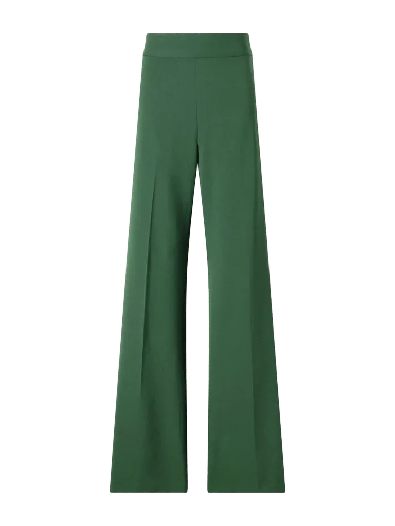 Diane pleated wool-blend straight-leg pants