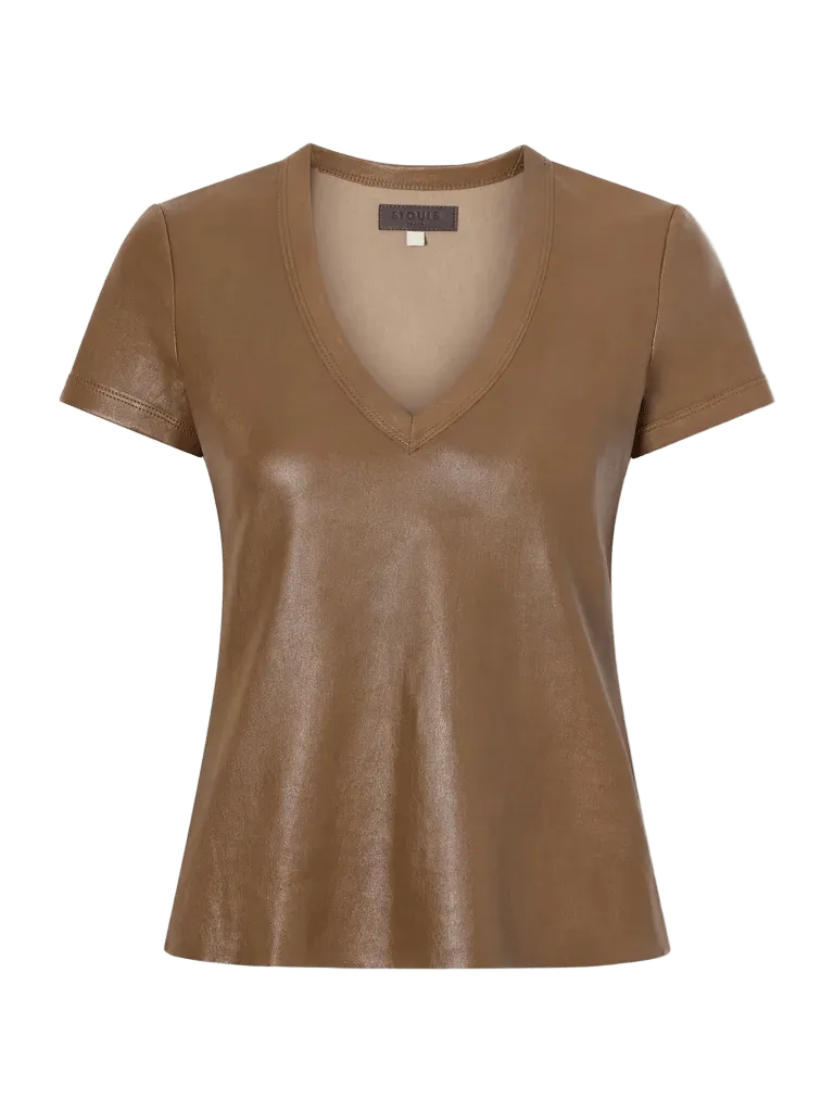 Gigi leather T-shirt