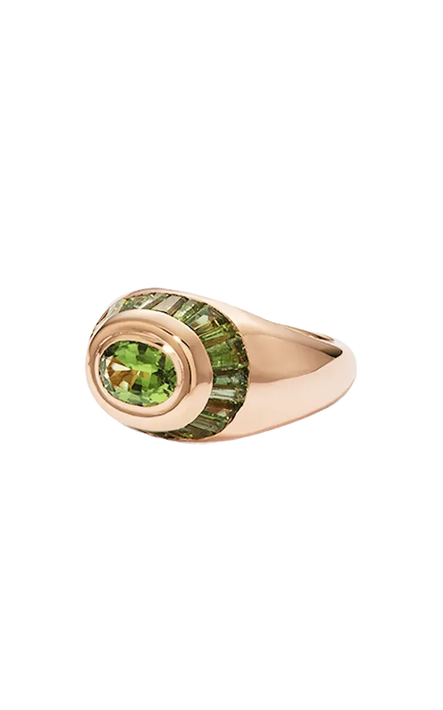 Armory 20k Rose Gold Green Tourmaline Ring