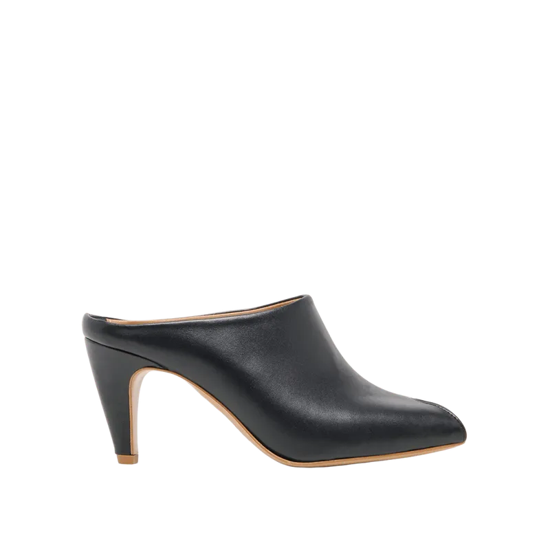 MERY HEELS BLACK LEATHER