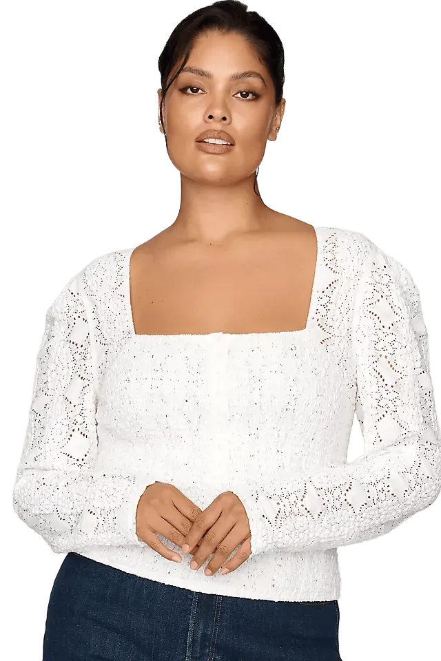 Endless Rose Lace Square Neck Blouse