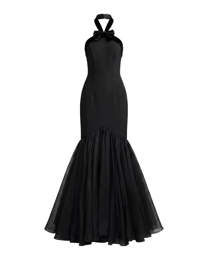 Halter Bow Mermaid Chiffon Gown