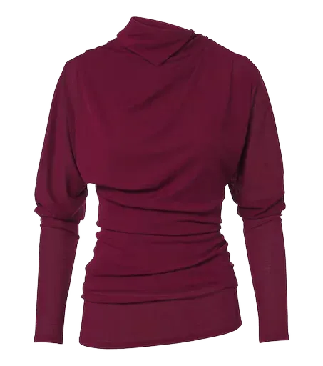 Golda draped jersey top