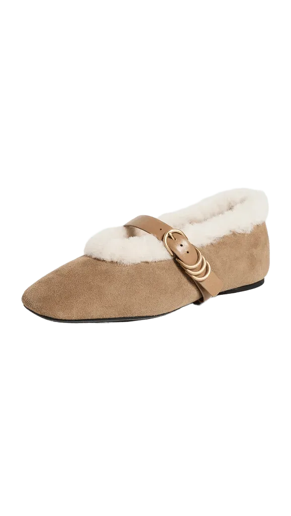 Spire Mary Jane Shearling Flats