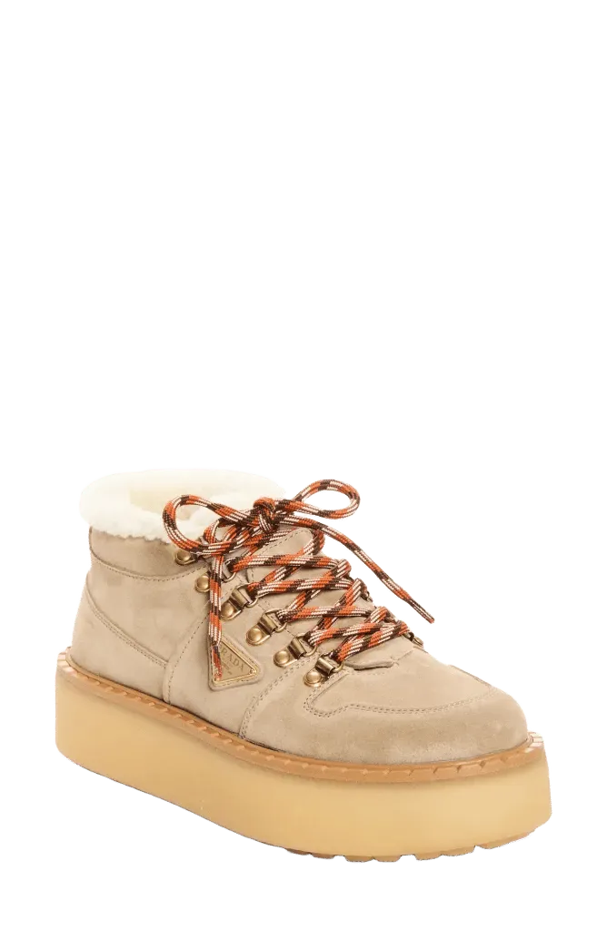 Genuine Shearling Platform Boot