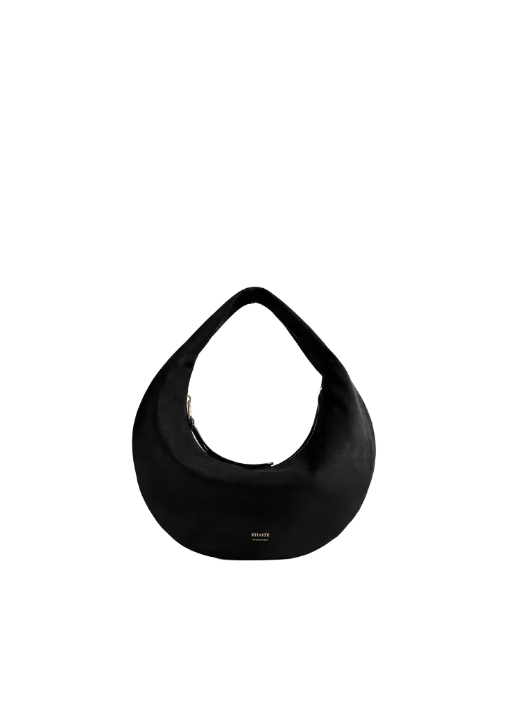 Mini Olivia Hobo in Black Suede