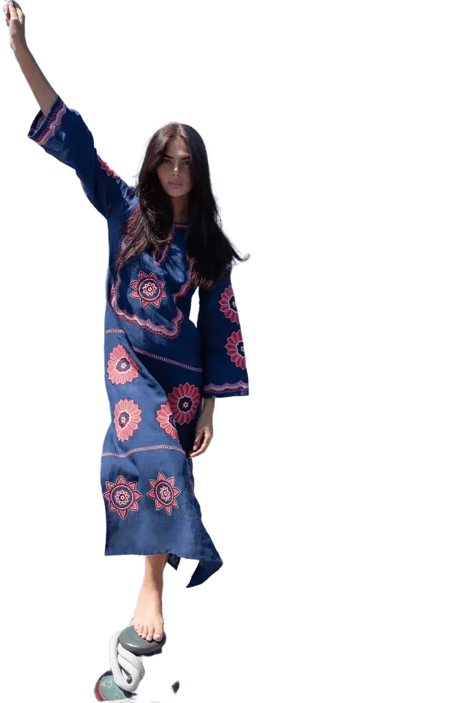 Olivia Kaftan in Navy