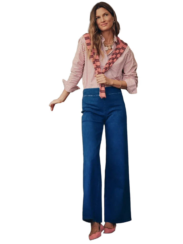 Med_Denim Solid Anderson Jeans | Women's Pants | J.McLaughlin
