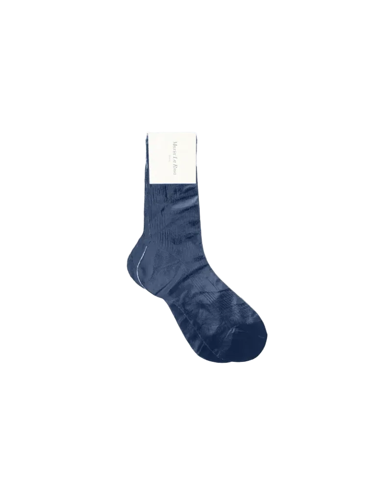 Navy Laminated Socks