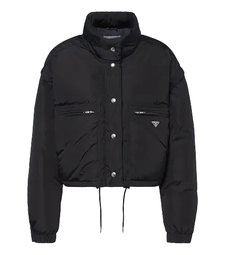 Re-Nylon cropped down jacket