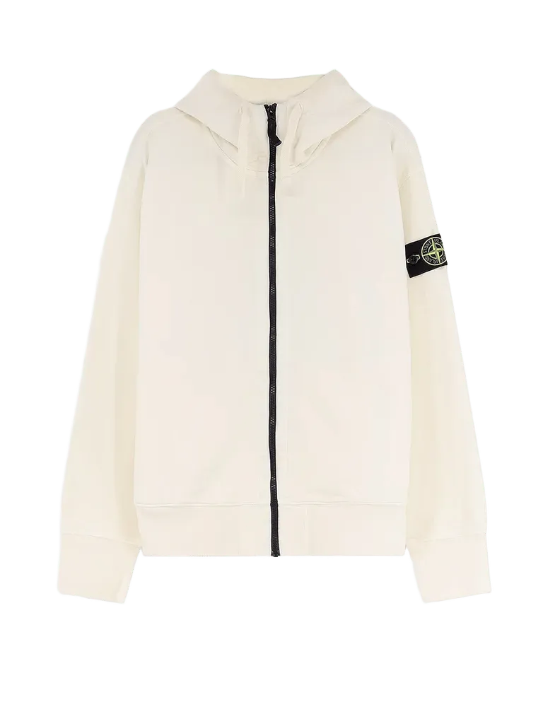 Stone Island Oversized Organic Cotton Hoodie — White