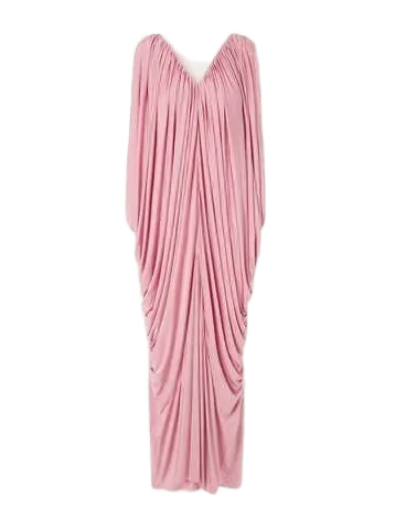 Draped stretch-jersey maxi dress