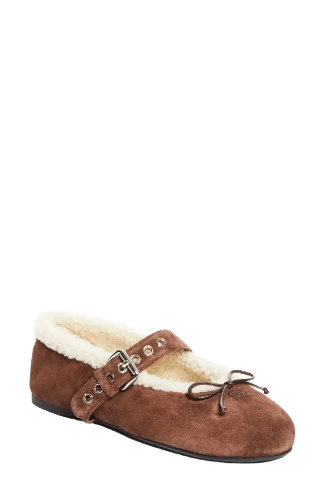 Genuine Shearling Lined Ballet Flat