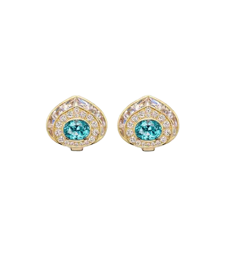 Claudia 18kt gold earrings with gemstones