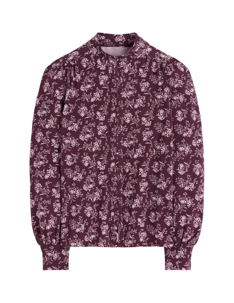 Isla Funnel Neck Button Blouse