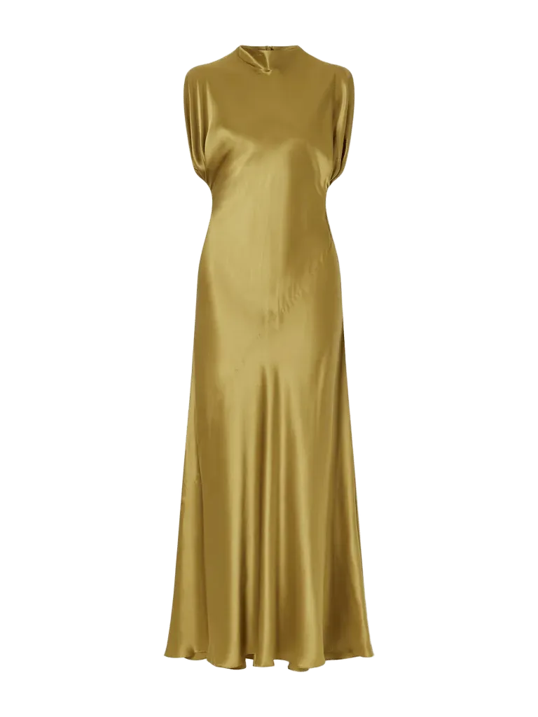 Quinn silk-satin midi dress