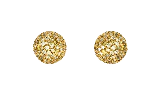 Natural Color Pave Disco Ball Studs