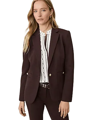 The Single Button Blazer in Ponte
