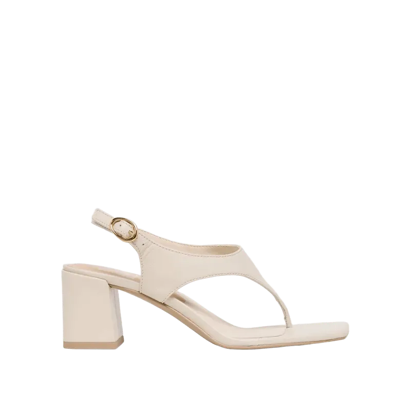 Yves Heels Ivory Leather