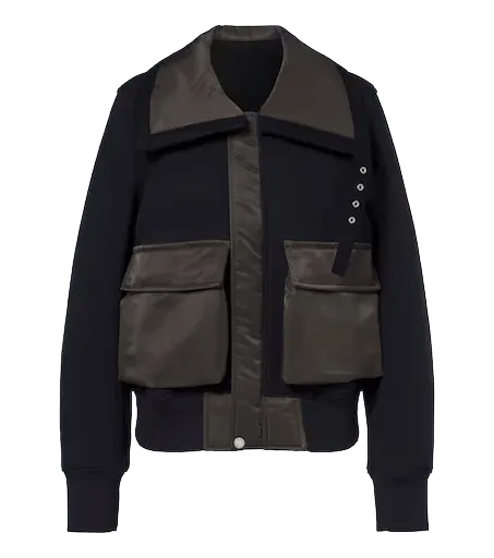 Cotton-blend blouson jacket