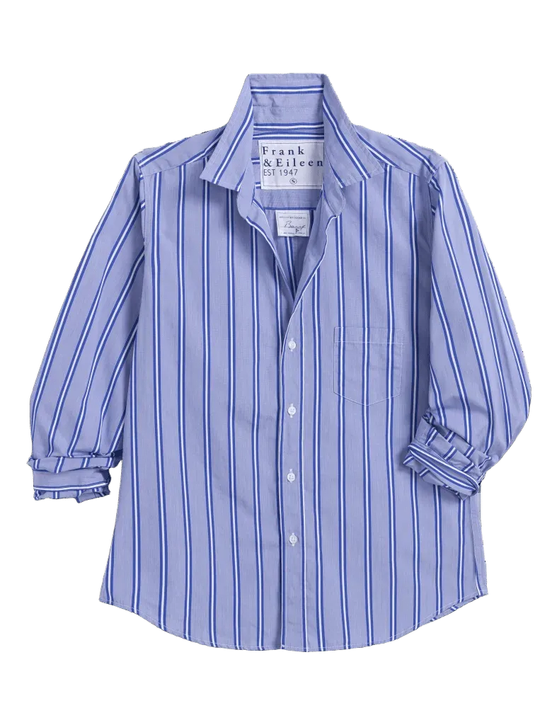 BARRY Royal Blue Stripe, Italian Cotton