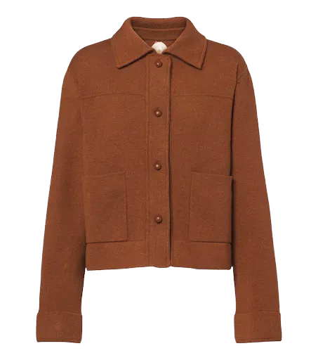 Fringed wool and cashmere jacket