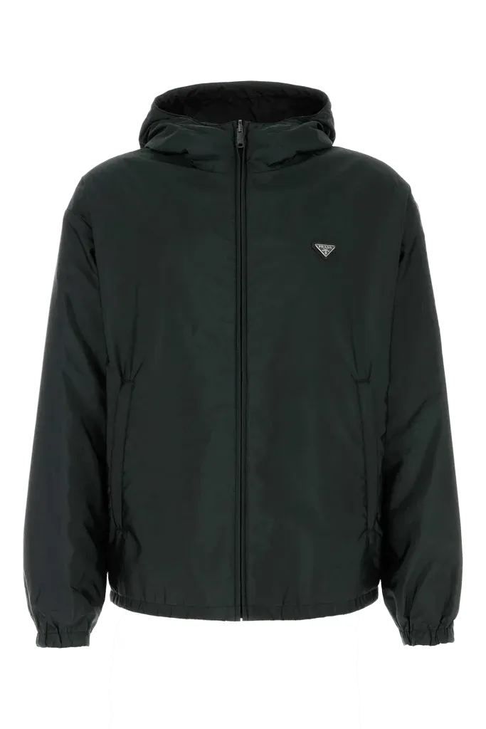 Prada Re-Nylon Reversible Down Jacket — Black
