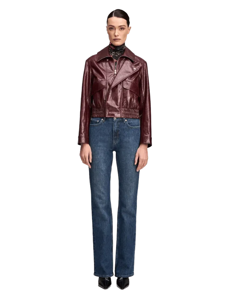 Tumbled Vegan Leather Alexander Jacket
