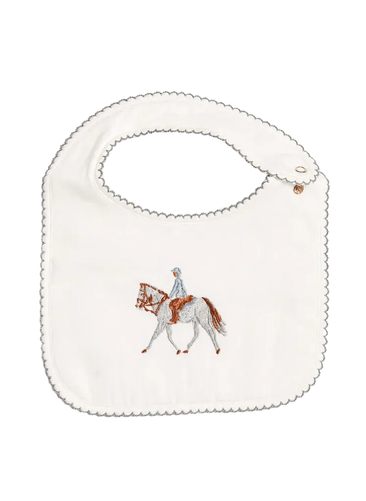 Baby Classic Bib - Embroidered Horse