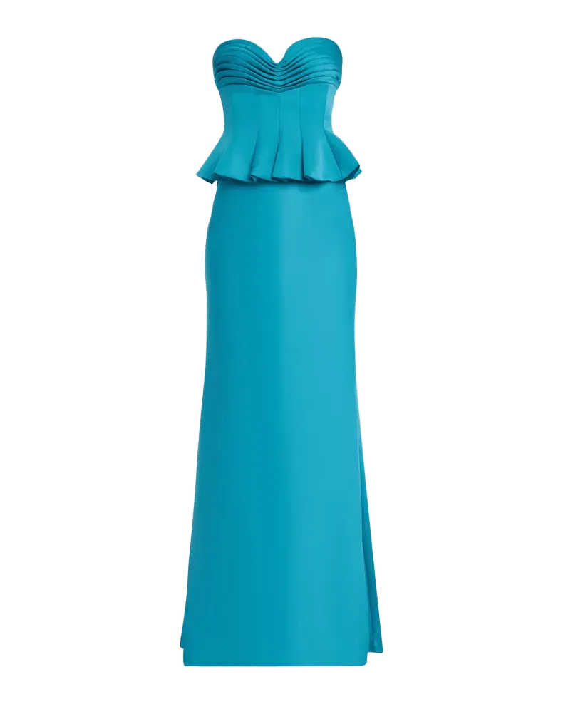 Sydney Strapless Peplum Trumpet Gown