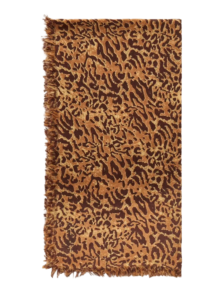 Alecia leopard-print wool and cashmere-blend scarf