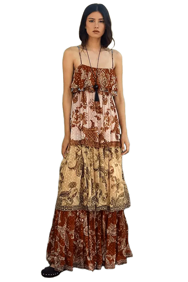 Hemant & Nandita Tiered Maxi Dress